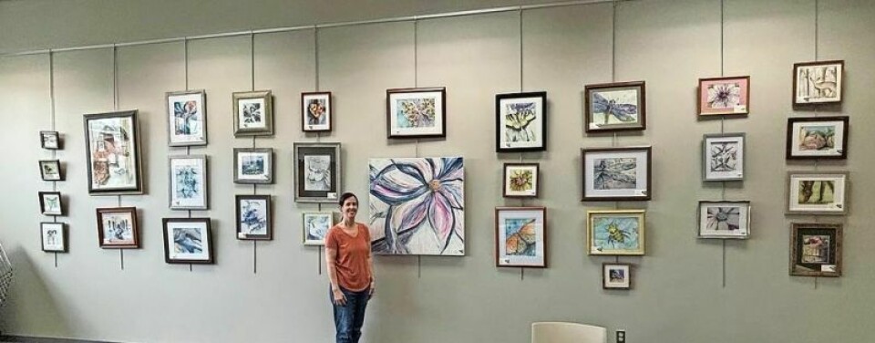 Walker’s work serves as a testament to her faith and her resilience in her struggles with depression. Dover Library features local artist