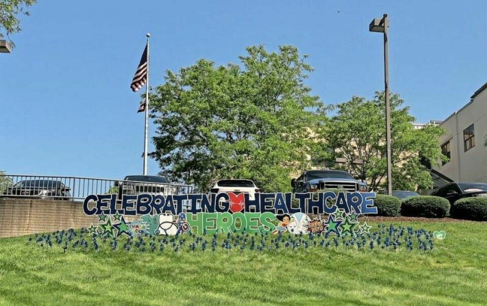 This sign and decorations in the front of Pomerene Hospital boasted 350 blue pinwheels, one for each staff member at the hospital. Pomerene recently celebrated National Nurses Week and National Hospital Week, honoring and celebrating its staff members. Pomerene ‘signs’ on to honor staff for National Hospital Week