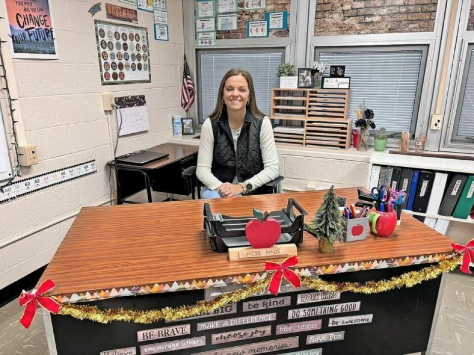 Megan Amos is in her fifth year of teaching in the East Holmes Local School District. Amos teaches fifth- and sixth-grade math and science at Wise Middle School. Community support enhances teaching experience for Amos
