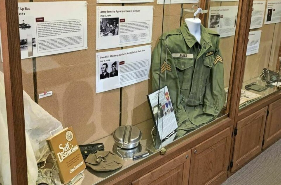 One of the display cases in the Vietnam exhibit at the Wayne County Historical Society. It's one of five new exhibits at the WCHS, which will reopen for the 2024 season on March 9. Historical society's season includes 5 new exhibits