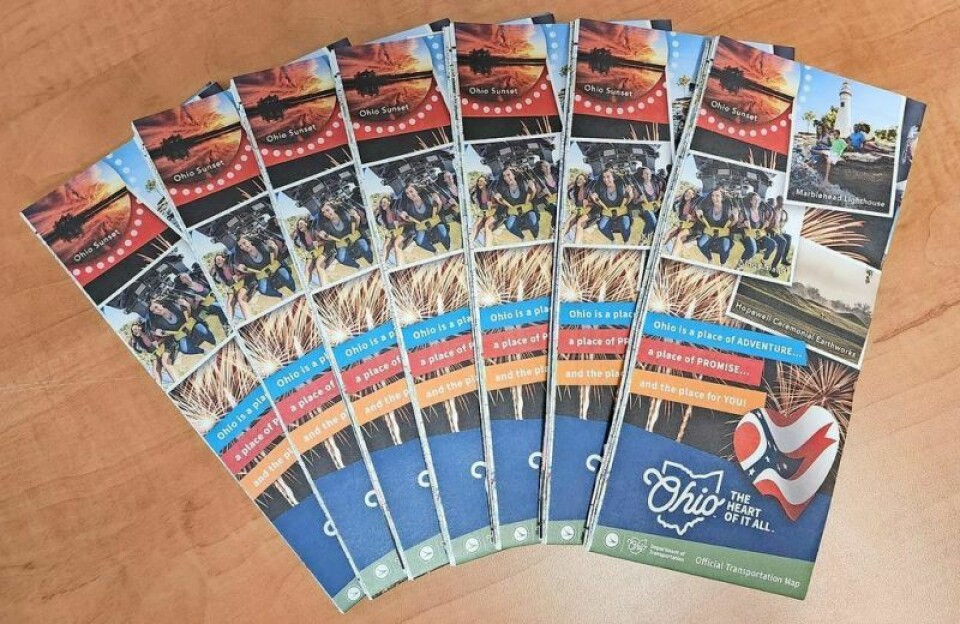 Online navigation services can go offline. Cell service can drop. It’s always smart to have a hard copy backup in your vehicle with you. New Ohio maps available
