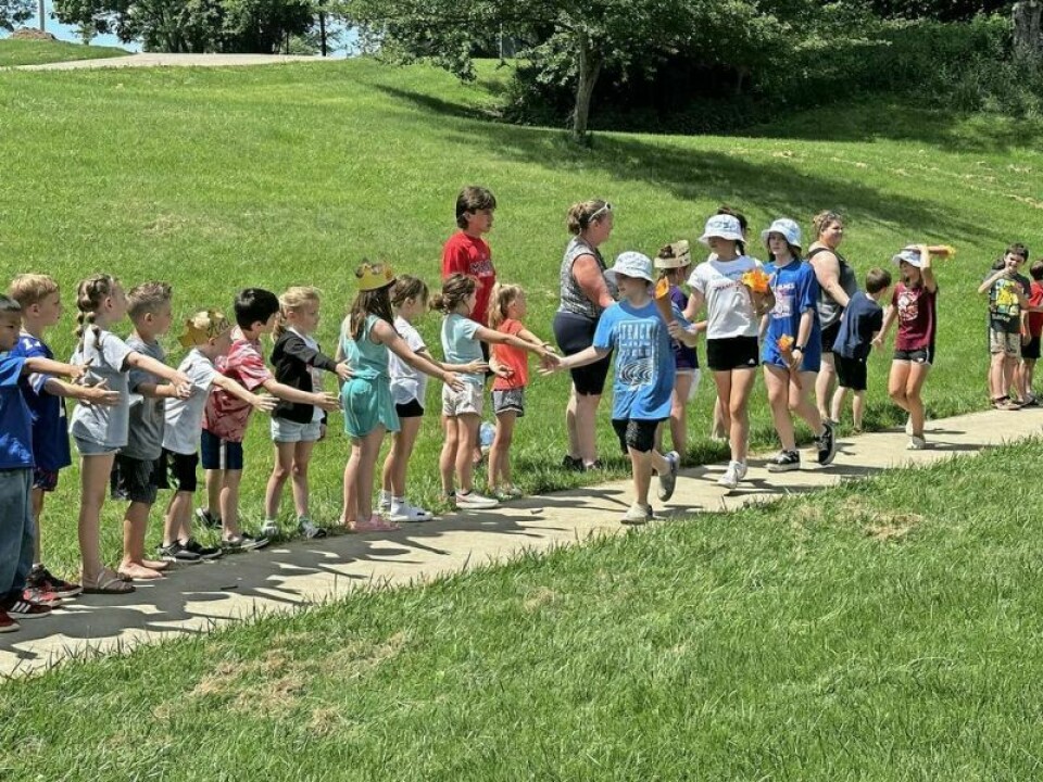 The Millersburg Elementary fifth-graders participated in a time-honored tradition of cruising around the school walking path as the student body congratulates them on the final day of school. Millersburg fifth-graders get Olympic-sized send-off