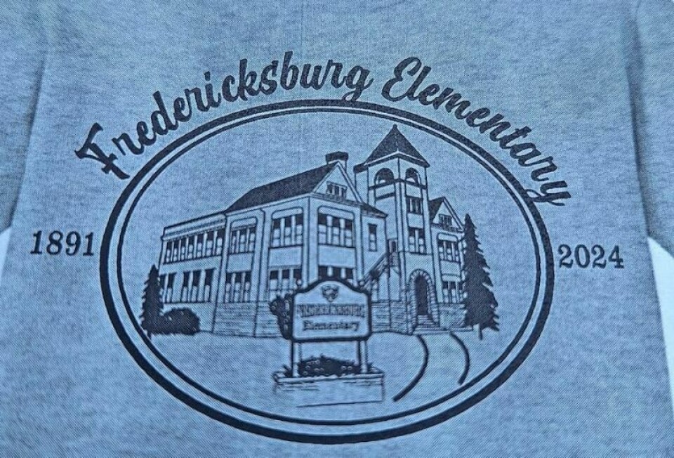 To raise funds for the Fredericksburg Community Library and to commemorate Fredericksburg Elementary, T-shirts with the school on the front are being sold through June 3. Remember Fredericksburg Elementary and help library