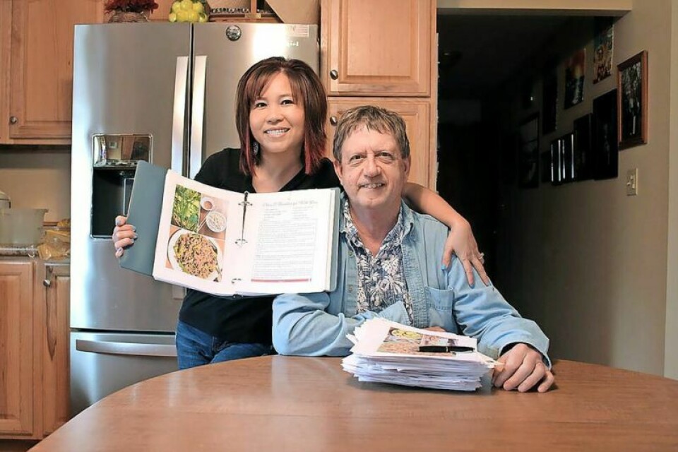 Trang and Jay Moreland with the cookbook of Trang’s recipes they have both been working to complete for the past three years. Author Trang Moreland introduces Vietnamese cuisine
