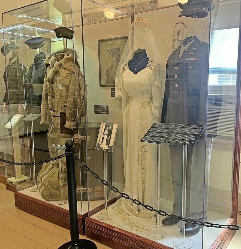 Wedding attire worn by Dominic and Evelyn Belloni of Brewster has been donated to the historical society by the Belloni and Strickling families. Also included in the display are some of Army veteran Dominic Belloni’s military items including a rare Arctic parka and his WWII footlocker. Historical society in Brewster receives donation