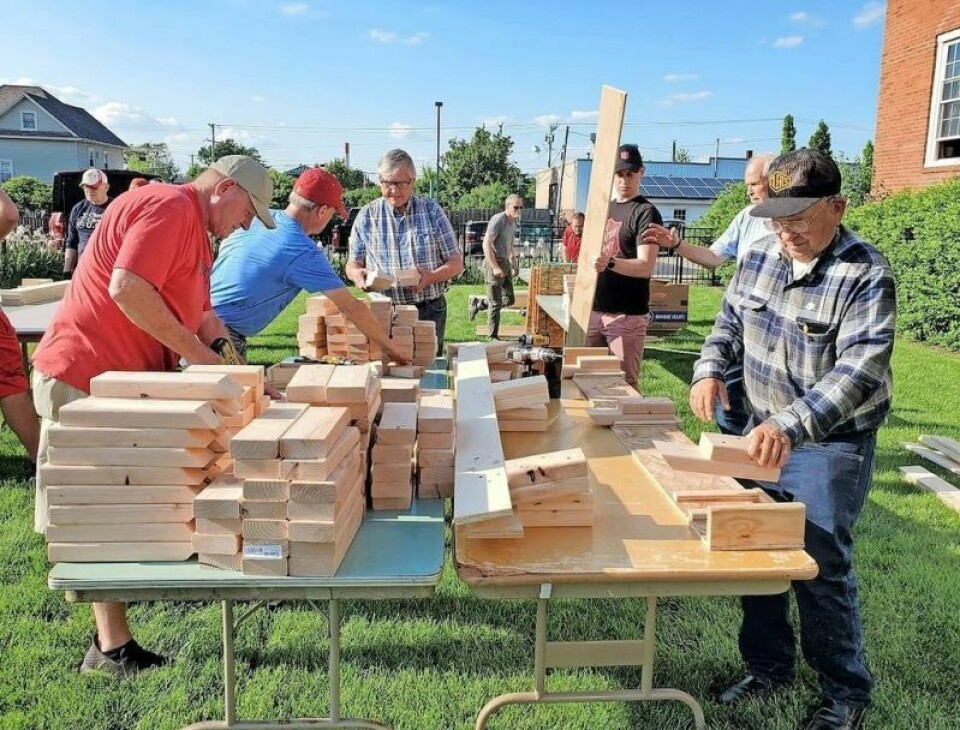 In the Orrville Area United Way’s Sweet Dreams project, community members met recently at Christ United Church of Christ to build 15 beds for children in need. OAUW’s Sweet Dreams project builds beds