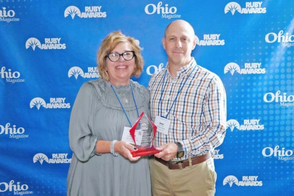 Diane Lautenschleger and Jason Ricker CVB receives recognition from OTA