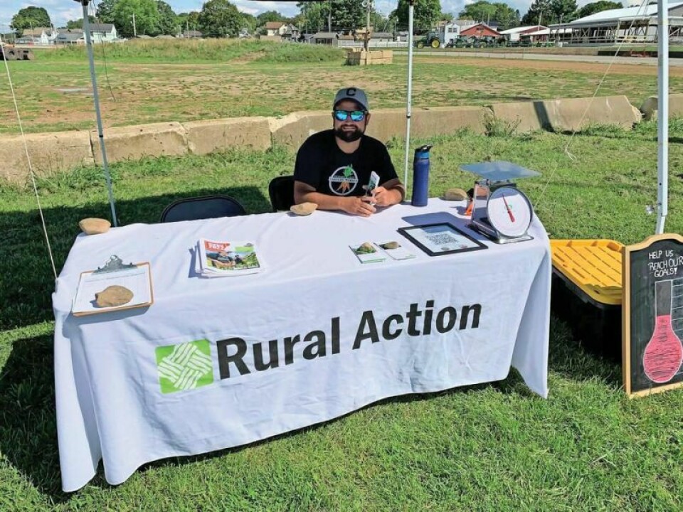 Häns Kneuss, Eastern Ohio Sustainable Agriculture manager Donation Station raises funds and awareness