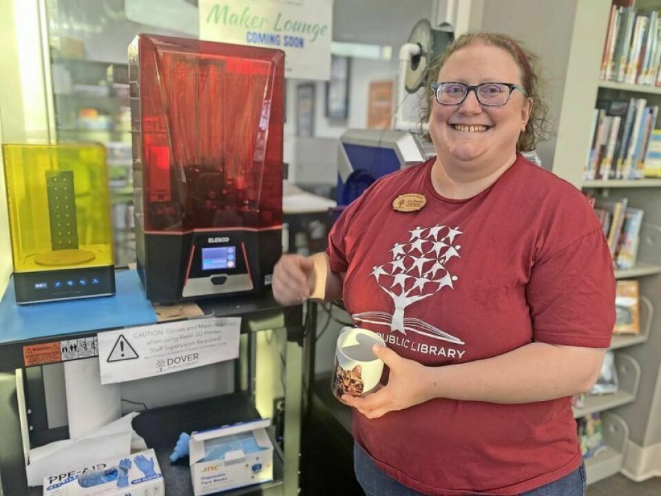 Liz Strauss is the outreach services manager at the Dover Public Library. Latest addition to the library is new Maker Lounge