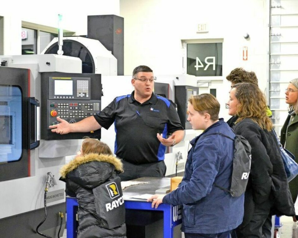 Machining technologies instructor Bruce Steiner speaks to parents and prospective students about the Wayne County Schools Career Center at a previous open house. The WCSCC’s annual open house will be held Thursday, Dec. 7 from 5-7:30 p.m. Career Center open house slated for Dec. 7