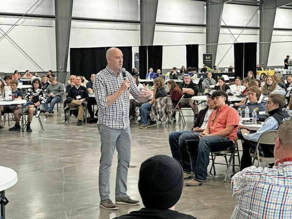 Jason Barger, founder of Step Back Leadership, author and inspirational speaker on leadership, had the entirety of the junior and senior classes at West Holmes and Hiland high schools all ears as they listened to his seminar during All-In Week. Barger speaks about quality leadership at All-In Week