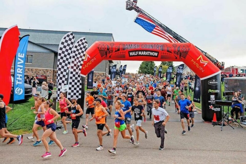 A sea of runners head out from the starting line at last year’s Amish Country Half Marathon. A challenging but beautiful course awaits runners who join the fray, but the event continues to be a true showcase of Holmes County hospitality. This year’s race will take place Sept. 7, and spots remain available in the half marathon. AC Half Marathon a slice of Holmes County hospitality
