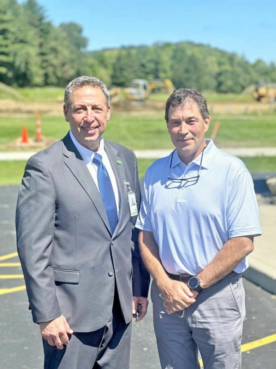 Superintendent Bob Alsept, left, and Congressman Troy Balderson Balderson makes visit to Buckeye