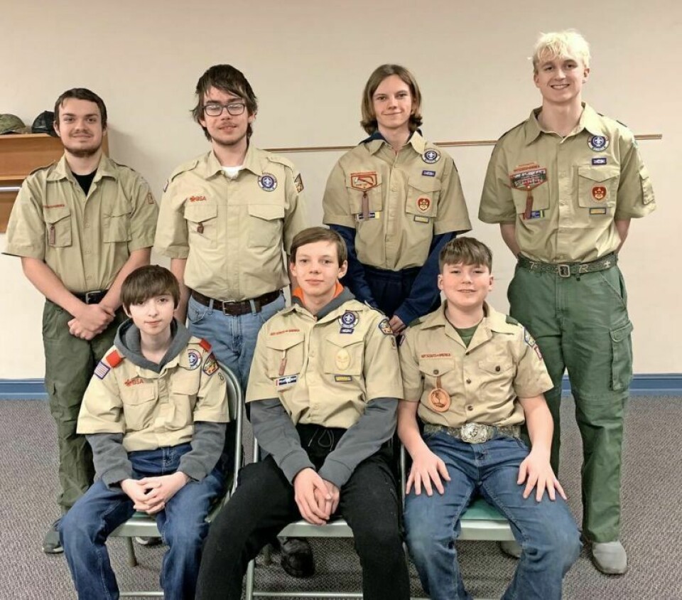 Boy Scout Troop 86 meets Mondays at St. John’s United Church of Christ in Dover: Gabe Lewis, Mason Tidrick, Kayden Pringle; back row, Cadence Francis, Reece Robinson, troop leader Xander Tidrick and Richard Tolotti. Boy Scout Troop 86 spaghetti dinner is this Sunday