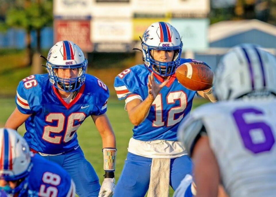 West Holmes quarterback Morgan Smith (12) waited his turn to be the varsity starter. The junior has made the most of his opportunity to lead the offense so far this season. Knights quarterback Smith off to a roaring start