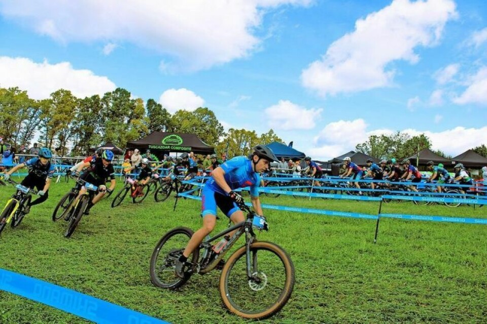 The start of the race for the high school boys at Camp Tuscazoar in 2023. OMBL race to be held at Tuscazoar