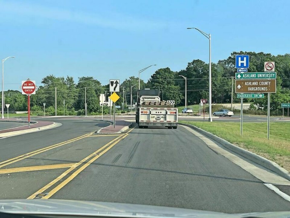 Roundabouts like this one in Ashland County are a popular addition to high-traffic areas, where the idea is to slow down traffic to lessen the impact of accidents. The Holmes County commissioners and members of the Ohio Department of Transportation continue their ongoing discussion over whether or not a roundabout would be the best solution at the intersections of state Route 557 and state Route 39/62. Holmes commissioners meet with ODOT to discuss roundabouts