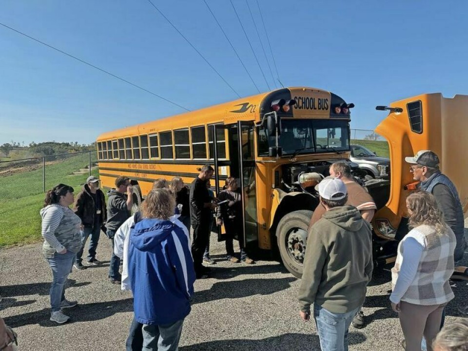Local bus drivers listen to John Zippay, START program coordinator, as he discusses proper deescalation techniques. The START training was offered to school bus drivers from West Holmes, East Holmes and Loudonville school districts. START offers school bus training to local school districts