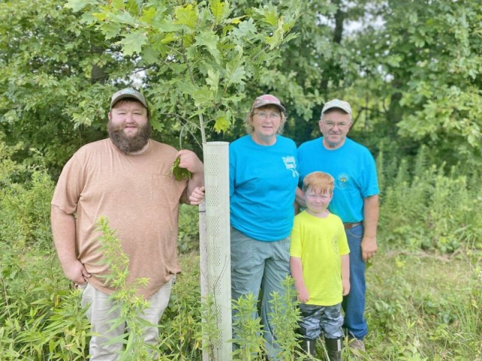 Forester Luke Walters, left, Patsy and Mike Schmuki and grandson Ben Schmuki are preparing for a full day of activity for the Post Boy Farm tour on Sept. 9. Tree farm tour coming in September to Post Boy