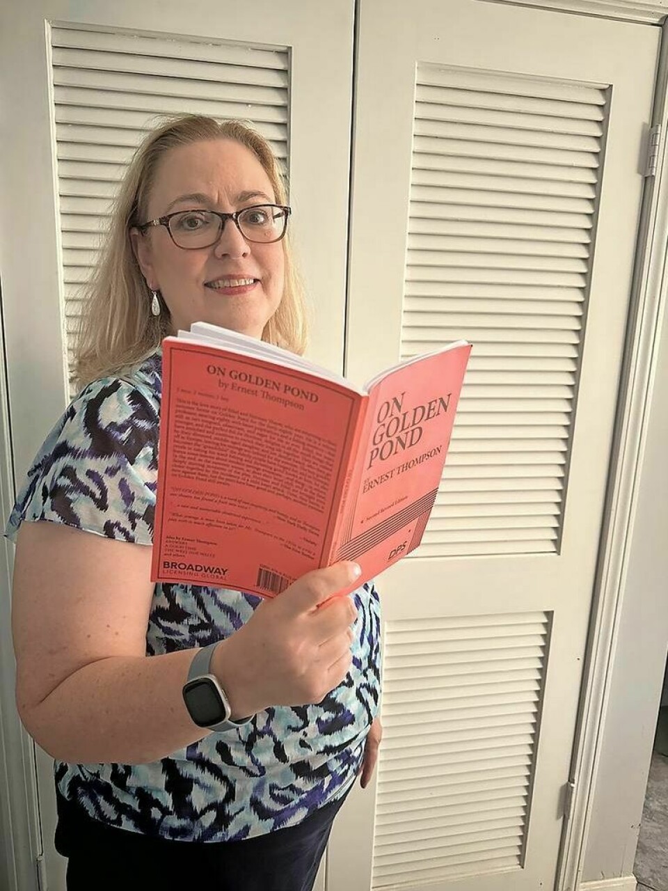 Director Kathy Bergstrom checks the script while preparing for auditions for 'On Golden Pond.' Auditions for 'On Golden Pond' to be held
