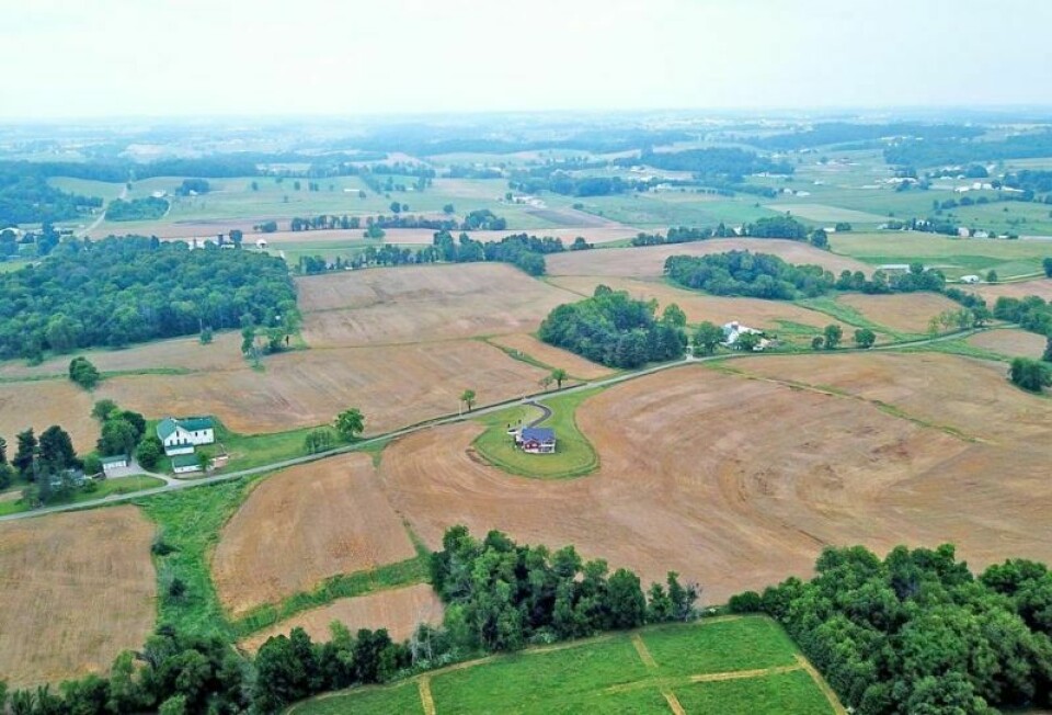 An aerial of Boyd Acres LLC, a farm located in Berlin Township that has been in the Boyd family since 1832. It is one of a dozen registered Historic Family Farms in Holmes County. Historic Family Farm info new at the Holmes County Fair