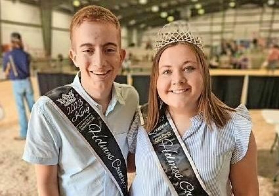 Holmes County Junior Fair Queen Alysa Pringle, right, and King Garrett Fowler enjoyed a busy summer of travel. Pringle said the experience helped her grow and wouldn't trade it for anything. Serving as queen has been a rewarding experience for Pringle