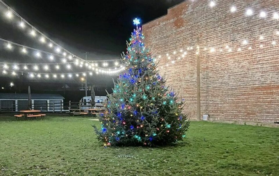 The village tree located in Garver Square on Wooster Avenue is a project of the Strasburg Lions Club. Village tree lighting was held at Garver Square