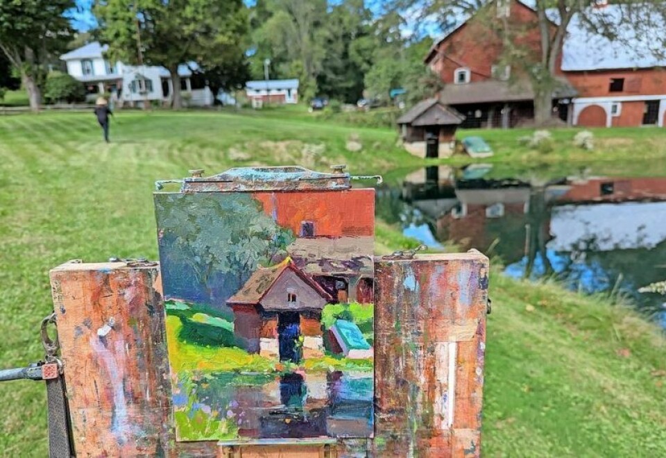 The Ohio Plein Air Society's annual Plein Air Competition will be held outdoors — en plein air — Sept. 19-21 in Millersburg. Painting on a private farm in 2022, Debra Dawson's painting placed second in the annual competition. Ohio artists will go outdoors to create at 3-day Millersburg event