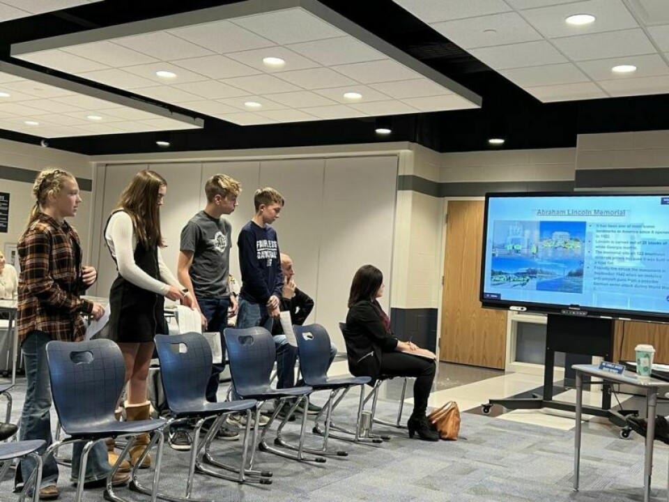 Cindy Class, middle school principal, and several eighth-grade students who attended the Washington, D.C. trip gave an overview of what they visited. Fairless performing arts center gets a new name