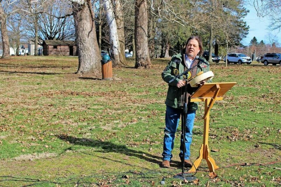 Chief Brad Killscrow of Bartlesville, Oklahoma spoke and played the drum at the 2023 event. Gnadenhutten Day of Remembrance set for March 8