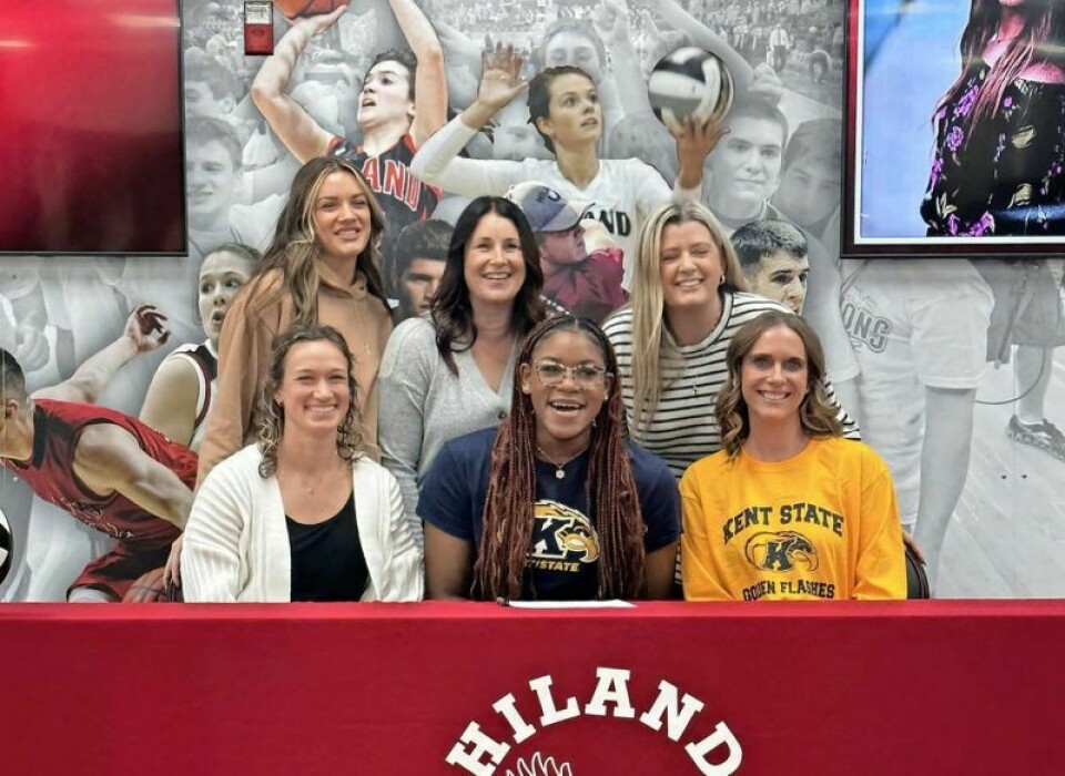 Surrounded by her coaching staff, Ava Troyer recently celebrated her signing on to play collegiately at Kent State University. Troyer more than ready for the challenges of D-I volleyball
