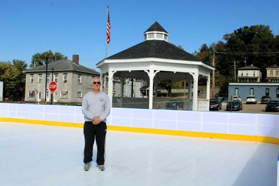 Dennison Mayor Greg DiDonato at the Dennison Ice Rink. Dennison Ice Rink to hold Halloween Preview Skate