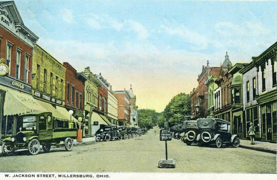 Historic Downtown Millersburg around 100 years ago. The Holmes County Historical Society will explore Olde Town Millersburg during its Our Town presentation on March 28 at 7 p.m. in the newly refurbished American Hall. HCHS set to explore Olde Town Millersburg in detail