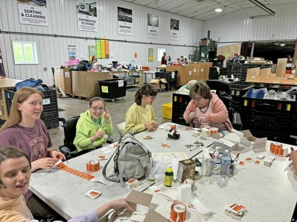 Sacred Ground individuals Linsey, left, Ella, Grace, Brittany and Emily volunteer at MissionThrift Store. Volunteering in community organizations is something Sacred Ground promotes as part of venture, and now expanding its services to a second location in Wayne County will open up even more opportunities. Sacred Ground expanding its mission into Wayne County