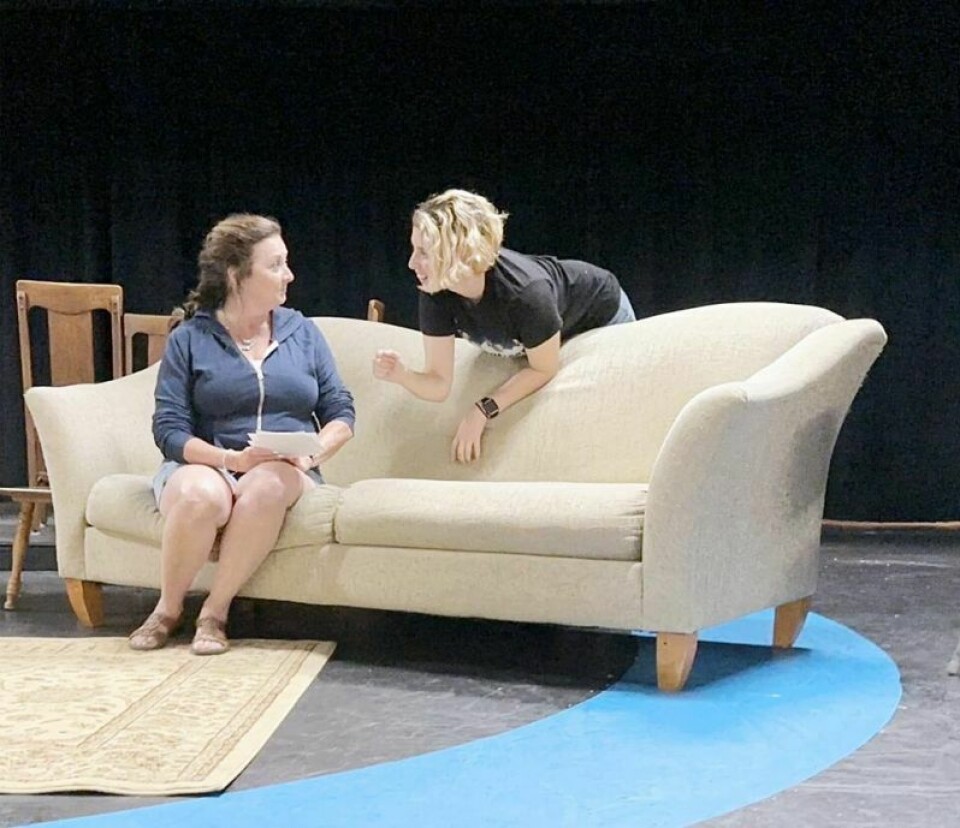 Director Sarah Spies discusses a line with Elizabeth Thomakos during rehearsal. The Little Theatre to present Tennessee Williams classic
