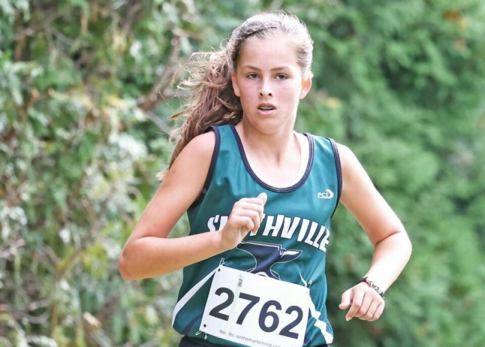 Smithville’s Kaitlyn Carr, seventh at the state meet a year ago as a freshman, finished second at the Wooster Invitational on Sept. 9. Full speed ahead for Smithville’s Carr