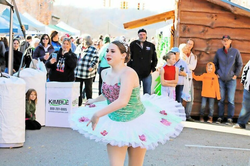 A student from Melody and Motion dance studio performs at the Christkindlmarket in 2023. Christkindlmarket moves to Dennison