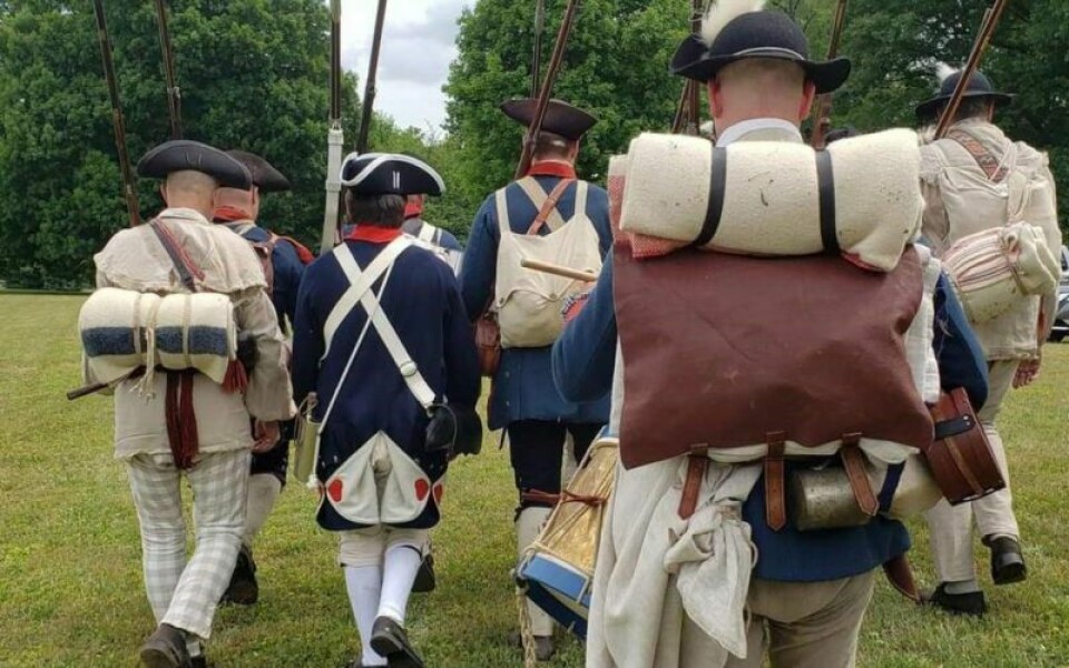 On Saturday, Nov. 18, members from the Brigade of the American Revolution reenact the historic march of soldiers to the site near Bolivar where they would build Fort Laurens. Fort Laurens to commemorate 245th anniversary Nov. 18