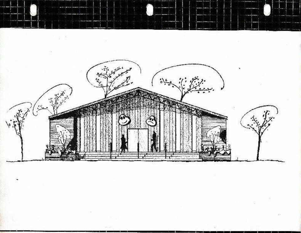The final artist's rendering for The Little Theatre facility built in 1963 Little Theatre to celebrate their 60th anniversary