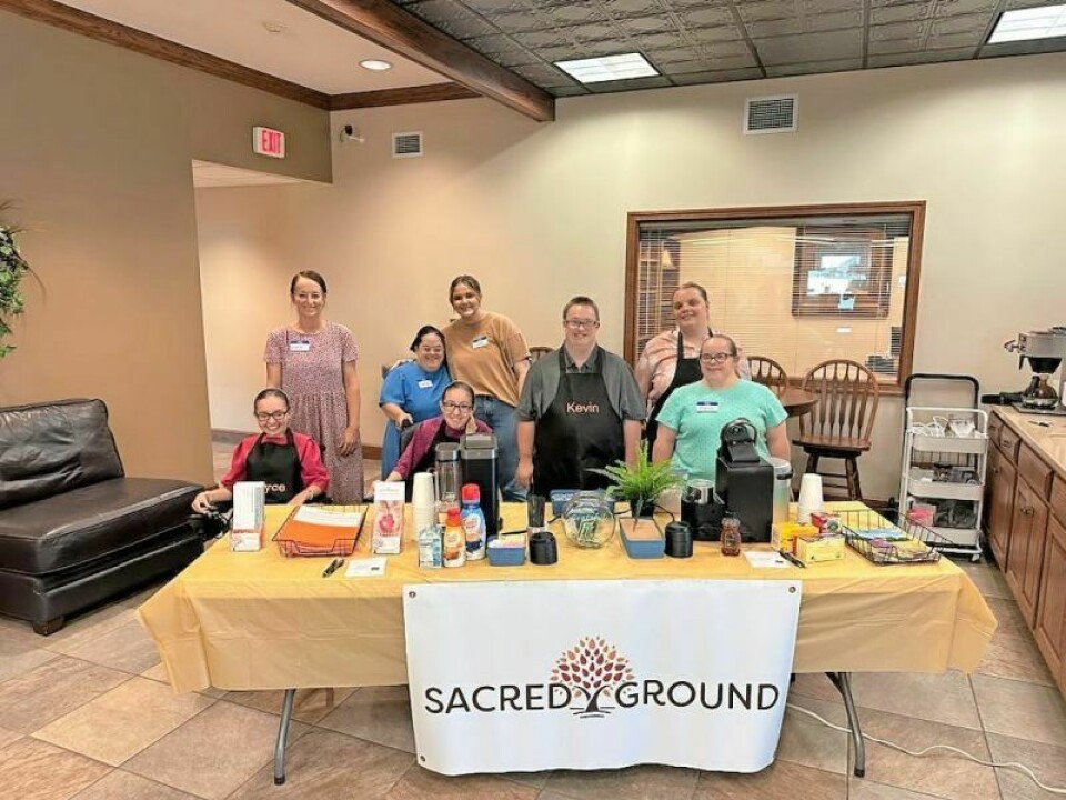The Sacred Ground crew loves to hit the road to visit area businesses to provide hot java from its coffee shop. Sacred Ground enjoys taking crew into the community