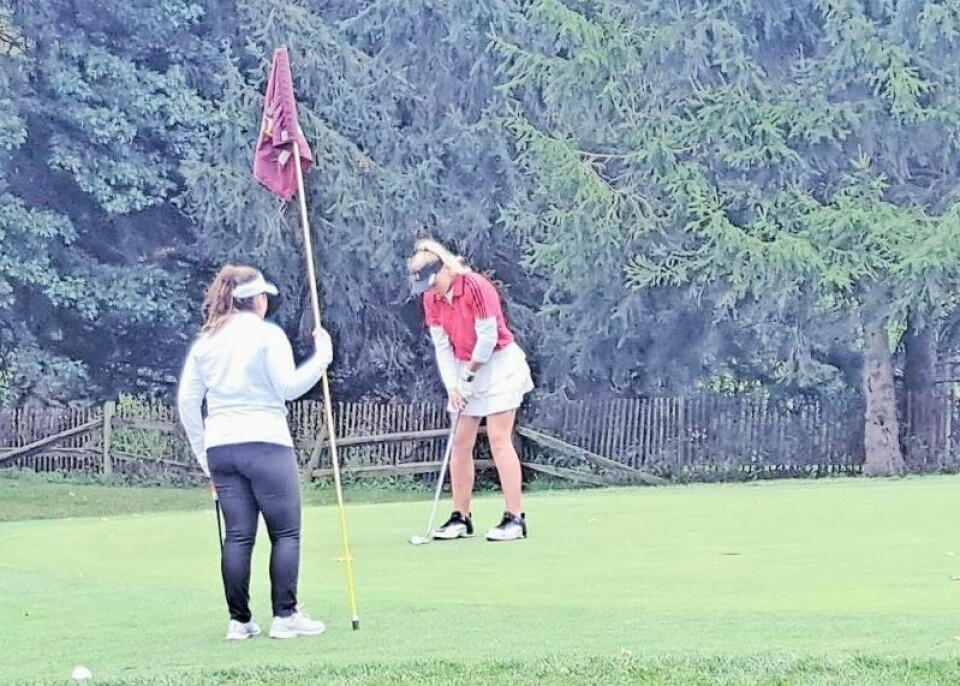 Orrville High golfer Abby Ankenman, shown here on the putting green, competed at the OHSAA Division II State Championships Oct. 13-14 in Columbus, finishing 25th overall. Orrville senior brings prep golf career to dream finish
