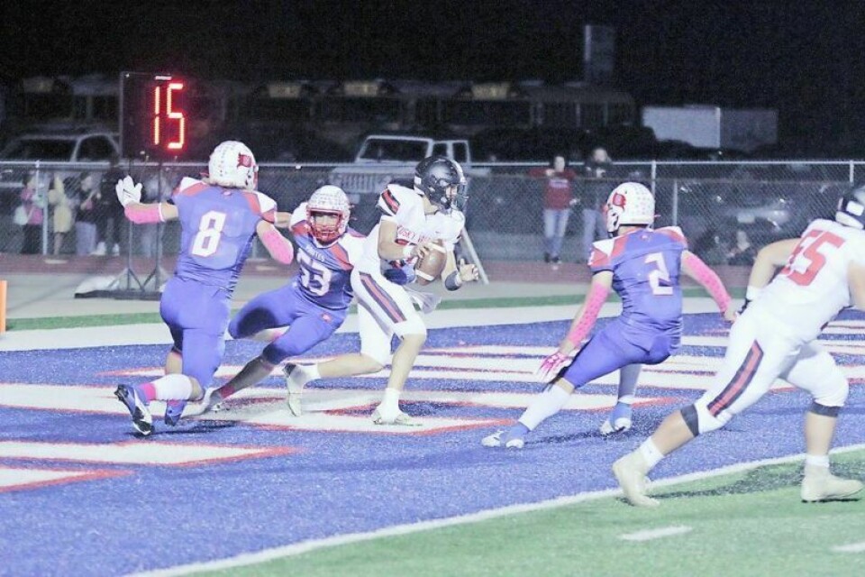 Garaway's defense held Tusky Valley to 66 yards of total offense and forced four turnovers in a 58-0 win on Oct. 6. Pirates football stays unbeaten