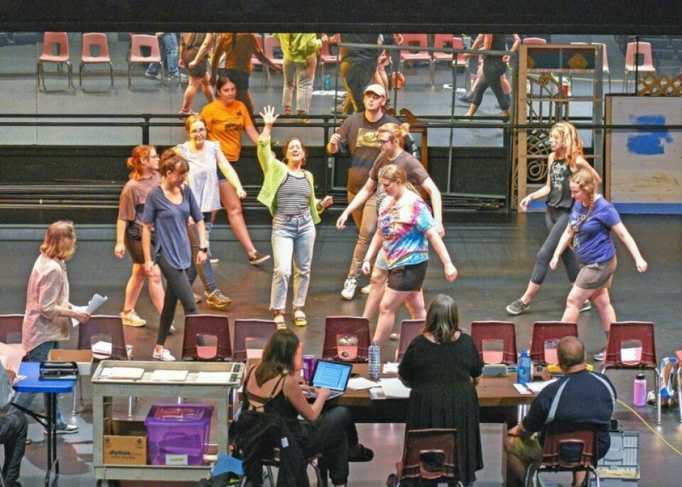 Choreographer Stephanie Musselman, left, works on movement with Summer Stage Wooster Showcase performers. The showcase will stage four shows starting July 21 at Wooster High School. Summer Stage Wooster Showcase set for 4 shows
