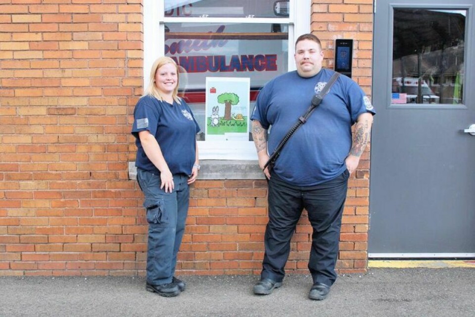 Children can visit the Dennison Fire Department as part of the Kid’s Konnection program. Firefighter Tiffani Weller, left, and firefighter Josh Stamper show off the page at the DFD. Get outside with the Kid’s Konnection literacy program in Twin Cities