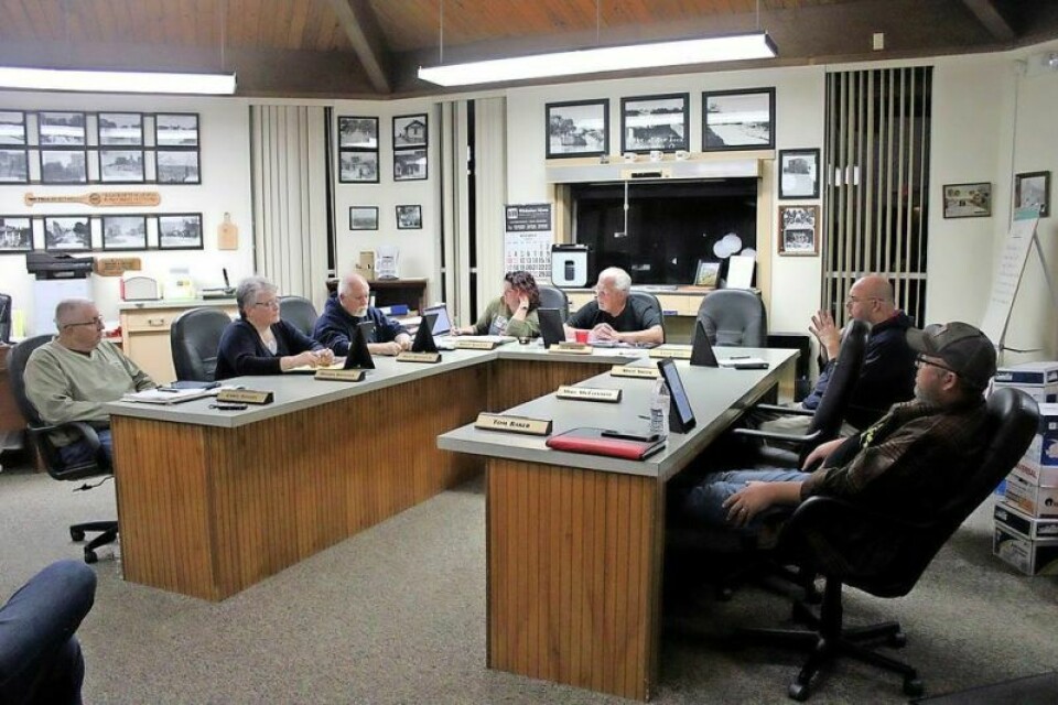 Matt Ritenour, left, reports to Tuscarawas Village Council on the need for committee members to continue the Tusky Days Festival. Also pictured are Kristy Sullivan and Mayor Dana Moore. Tusky Days Festival needs new committee members for event to continue