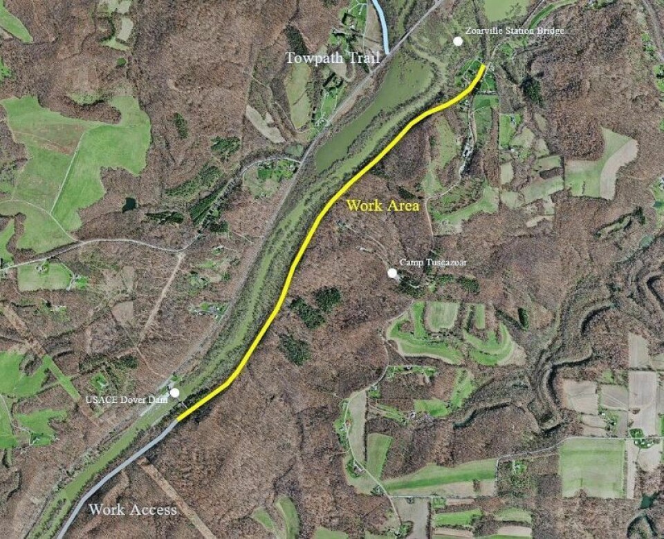 The Ohio & Erie Canalway Coalition is extending the Ohio & Erie Canal Towpath Trail 2 miles in Tuscarawas County south of Zoarville through Dover. The Towpath Trail to extend from Zoarville to Dover