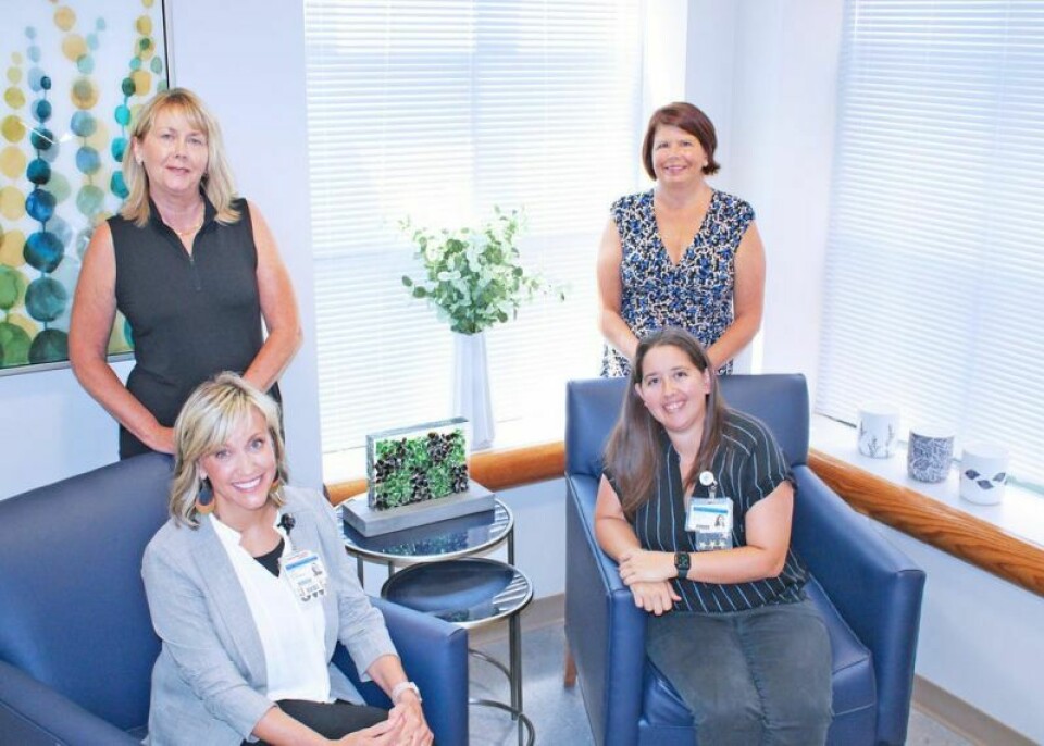 Krista Asher, front left, has been named the executive director of Whit's End Community Place Inc., a nonprofit organization dedicated to providing essential cancer support services to Wayne County and the surrounding areas. Pictured with Asher are Kat Little, front right; Sandy Kline, back left; and Cathy Ballinger of Whit's End. Whit's End has new executive director