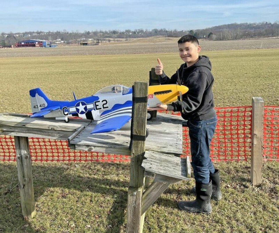 Hunter Houze of Bolivar is one of the club’s younger members. Houze won an RC plane at the club’s open house in 2021. RC airplane club will host public fly day Aug. 12