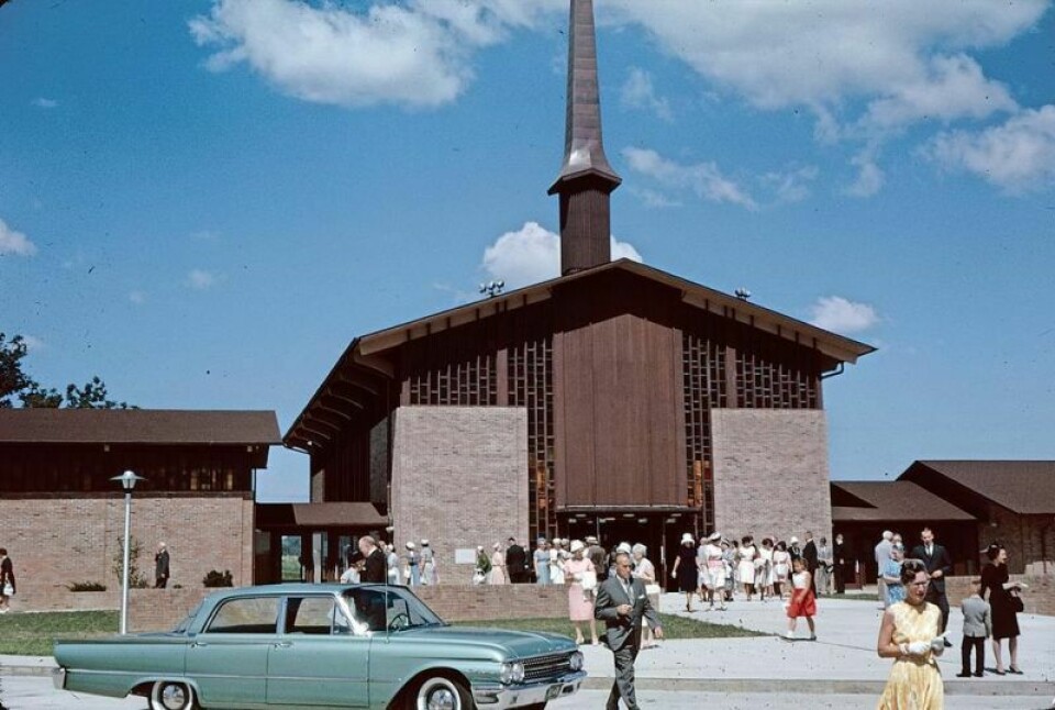 Orrville’s Trinity United Methodist Church, located at 1556 Rex Drive, hit a 60-year milestone on June 7 and earlier that week held a special celebration service. In this photo church members are shown leaving the first service back in 1964. Orrville’s Trinity UMC celebrates its 60-year milestone
