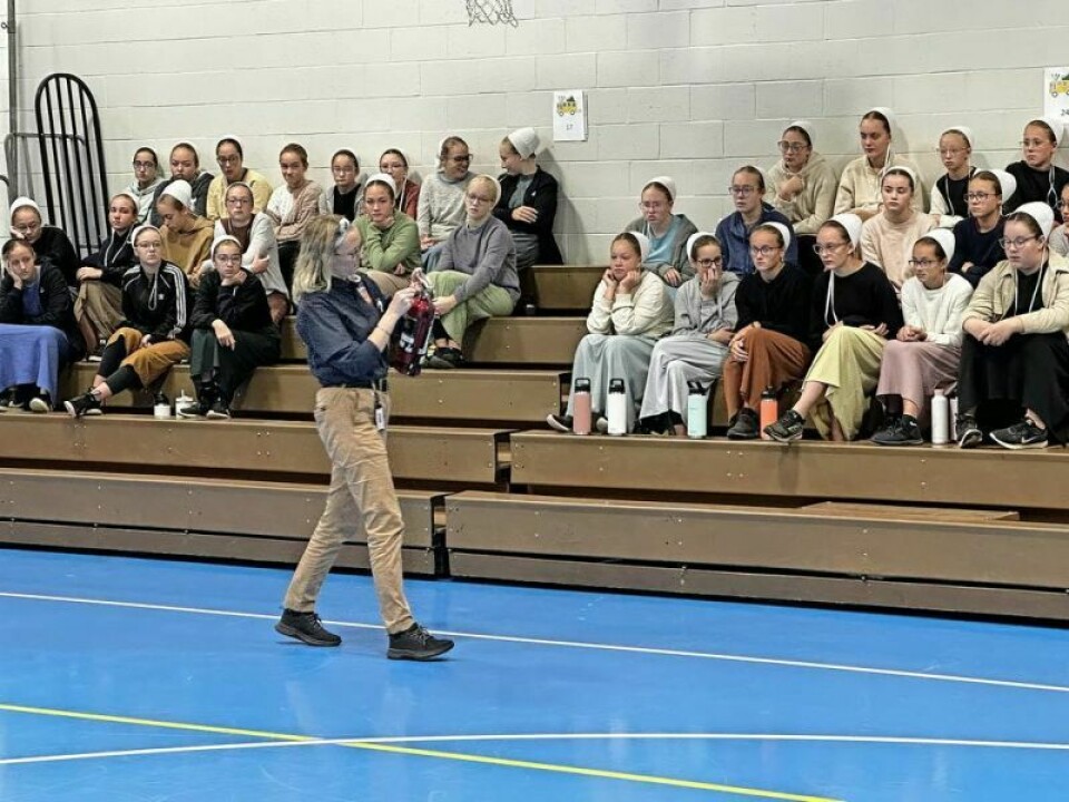 Ashley Terry, state fire marshal and fire safety educator with the Ohio Department of Commerce Fire Prevention Bureau, provided possible life-saving fire safety tips for the seventh- and eighth-grade girls from Chestnut Ridge, Wise and Mt. Hope schools at Chestnut Ridge. State fire marshal provides safety tips